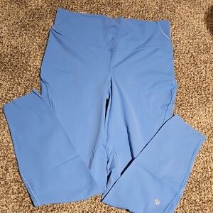 Lululemon Blue Mid to High-Waisted Workout Leggings